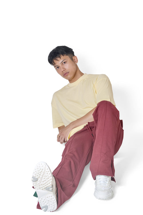 SIDE SLIT TROUSER WITH CREASE